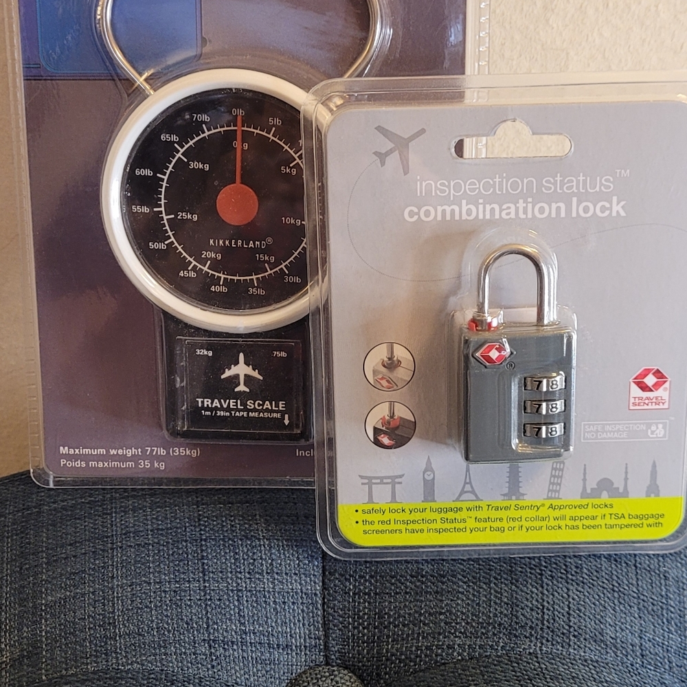 Travel scale and luggage lock
